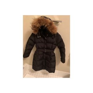 ADD down coat for juniors, real fur hood